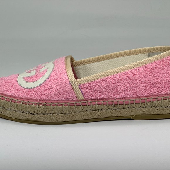 Gucci GG Logo Monogram Terry Espadrilles Flats Shoes - Picture 2 of 16